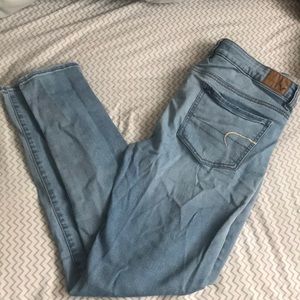 American eagle light wash jeggings size 12 LONG